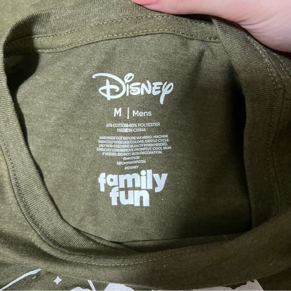 Disney Men's Olive Green Micky Mountain Trees Adventure T-Shirt - Picture 4 of 4